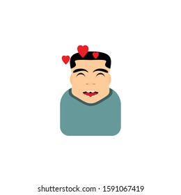lovely face icon man vector illustration