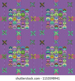 Lovely fairy abstract background vintage multicolored jeans tissue.