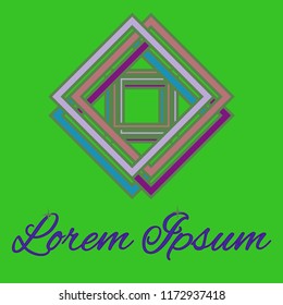 Lovely fairy abstract multicolor cube geometric.