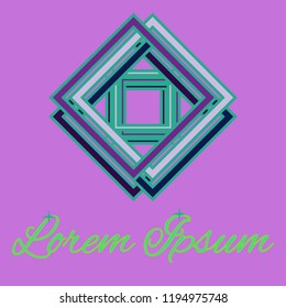 Lovely fairy abstract multicolor cube geometric.