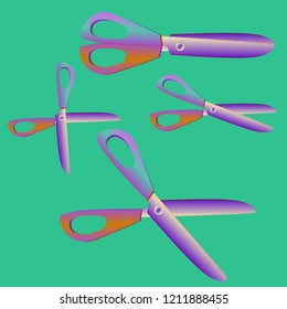 Lovely fairy kit gradient multicolor instrument scissors.