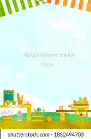 lovely farmer's market frame for poster, card and so on