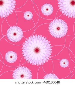 Lovely floral  pink geometric pattern.