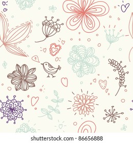 lovely floral seamless pattern