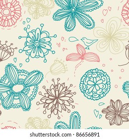 lovely floral seamless pattern