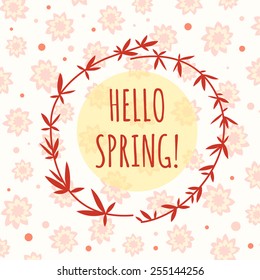 Lovely floral spring and summer wreath