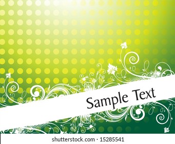 fondo floreciente adorable para el texto de muestra, verde