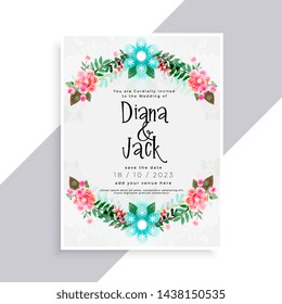 lovely flourish wedding card design
