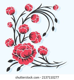 lovely flower collection with realistic design