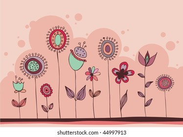 Lovely flower doodles