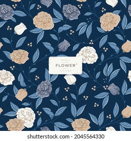 lovely flower pattern vector template