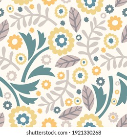 Lovely flower seamless pattern. Trendy summer flowers background and wallpaper. Floral  vector pattern.