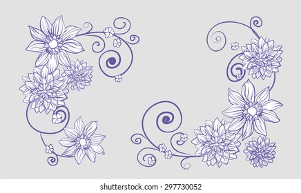Lovely flowers as a design element