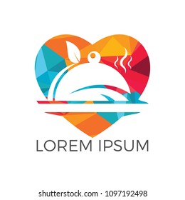 Lovely food logo template. Template logo for restaurant, cafe, fast food, store food.