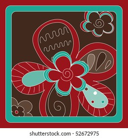 Lovely frame with artistic pattern