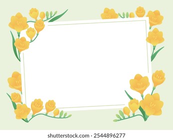 Quadro de design de flor de freesia adorável