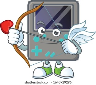 A lovely game console Cupid with arrow and wings