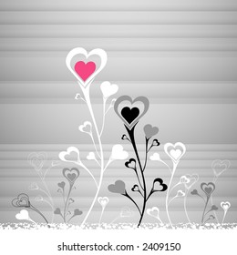 Lovely garden of many hearts