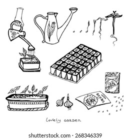 Lovely garden spring set
