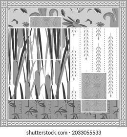 lovely geometric scarf pattern design