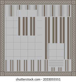 diseño de patrones de bufanda geométrica encantadora