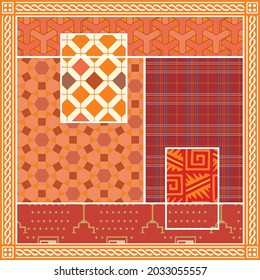 lovely geometric scarf pattern design