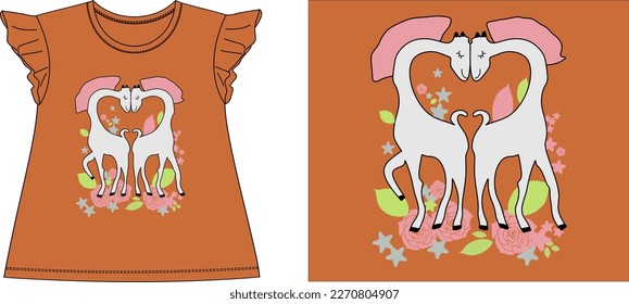 lovely giraffe graphic design vector illustration