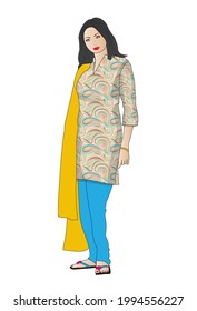 Lovely Girl In The Pakistani Dress Shalwar Kameez