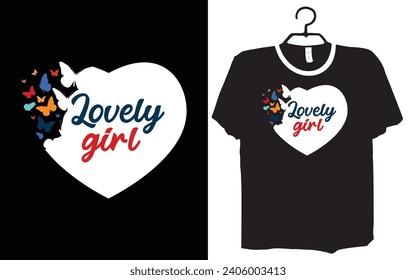 Lovely girl t shirt design 