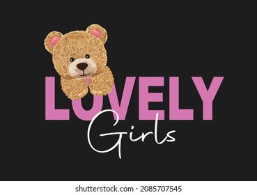 lovely girls be kind with teddy bear pink girl,optimist,positive,inspirational,motivation,mental healt,social media etc,stationery,mug,accesories,fashion girl 