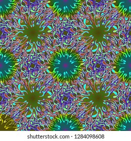Lovely glamorous magian abstract background multicolor geometric seamless pattern.
