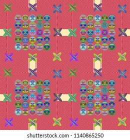 Lovely glamorous magic abstract background vintage multicolor jeans tissue.
