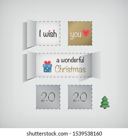 Lovely golden advent calendar vector icon for Christmas time	