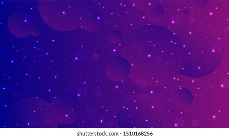 Lovely Gradient background with circular bokeh lights Vector