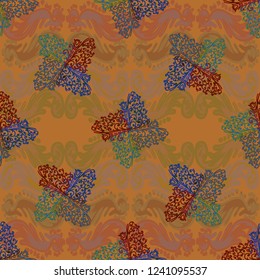 Lovely gradient multicolor abstract background pattern seamless.