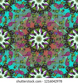 Lovely gradient multicolored abstract background pattern seamless.