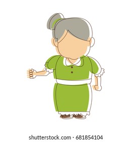 lovely grandmother old woman image cheerful