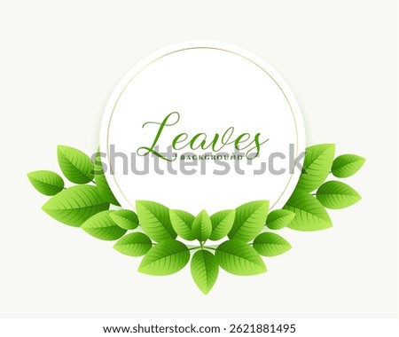 lovely green leaves frame background an eco-friendly choice vector