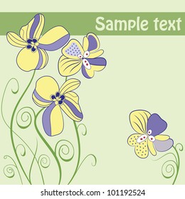 lovely greeting card with flower