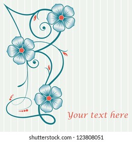 lovely greeting card with flower
