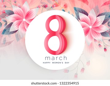 lovely greeting design of women's day