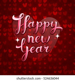 Lovely greeting happy new year vector card