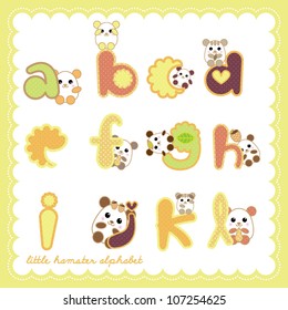 lovely hamster alphabet collection