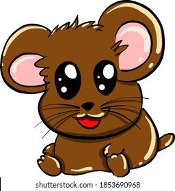 Schöner Hamster, Illustration, Vektorgrafik auf weißem Hintergrund
