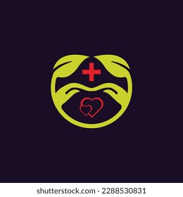 Lovely hand care real state vector logo  design 