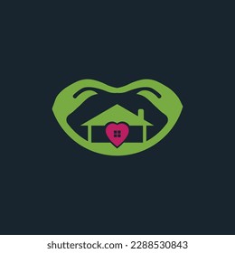 Lovely hand care real state vector logo  design 