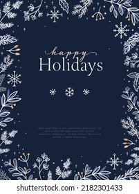 Lovely hand drawn Christmas design with text and decoration, elegant template - great for invitations, cards, banners, wallpaper - vector design