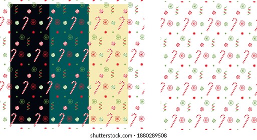 Lovely hand drawn Christmas pattern, great for New Year's Eve, banner, textiles, banner, wallpaper, wrapping - vector design.