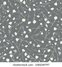 Lovely hand drawn doodle flowers seamless pattern, floral background, great for textiles, banners, wrapping - vector design