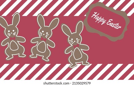 Lovely hand drawn Easter design, cute bunnies and colorful eggs, beautiful flowers, fun template for greeting cards, invitations, banners, wallpapers - vector design 